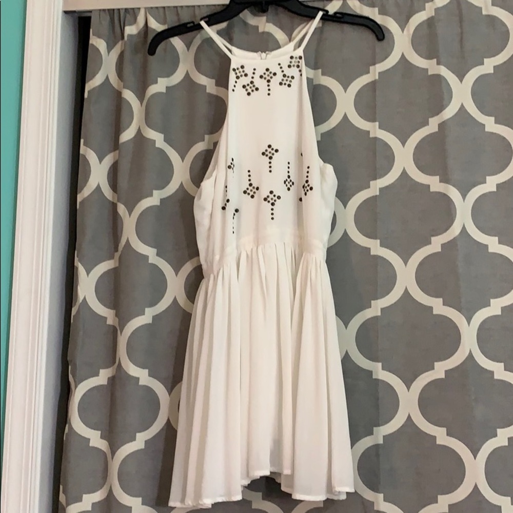 White detailed dress